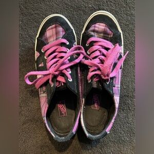 Vans Black, Purple and Pink Canvas Sneakers